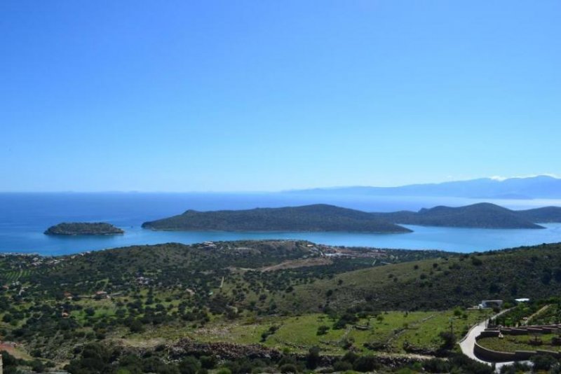 Plaka bei Elounda Kreta, Plaka Elounda: Großes Baugrundstück mit Meerblick in Chavgas zu verkaufen Grundstück kaufen